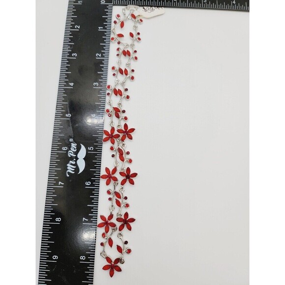 NWT Rhodium plated Cubic Zirconia necklace and earrings set - Picture 4 of 4